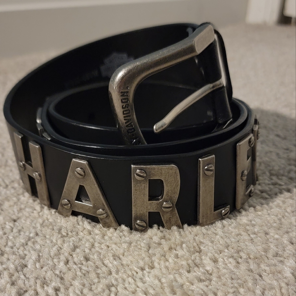 Vintage Harley Davidson leather belt